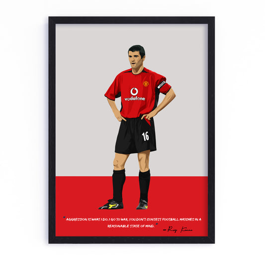 Roy Keane Manchester United Framed Poster