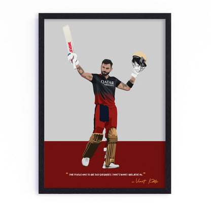 Virat Kohli RCB Framed Poster