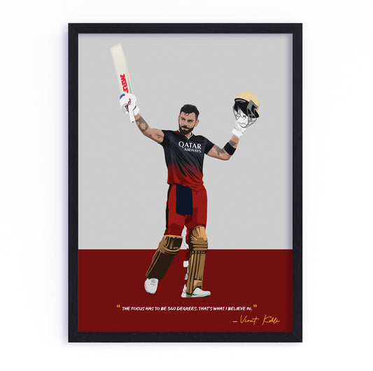 Virat Kohli RCB Framed Poster