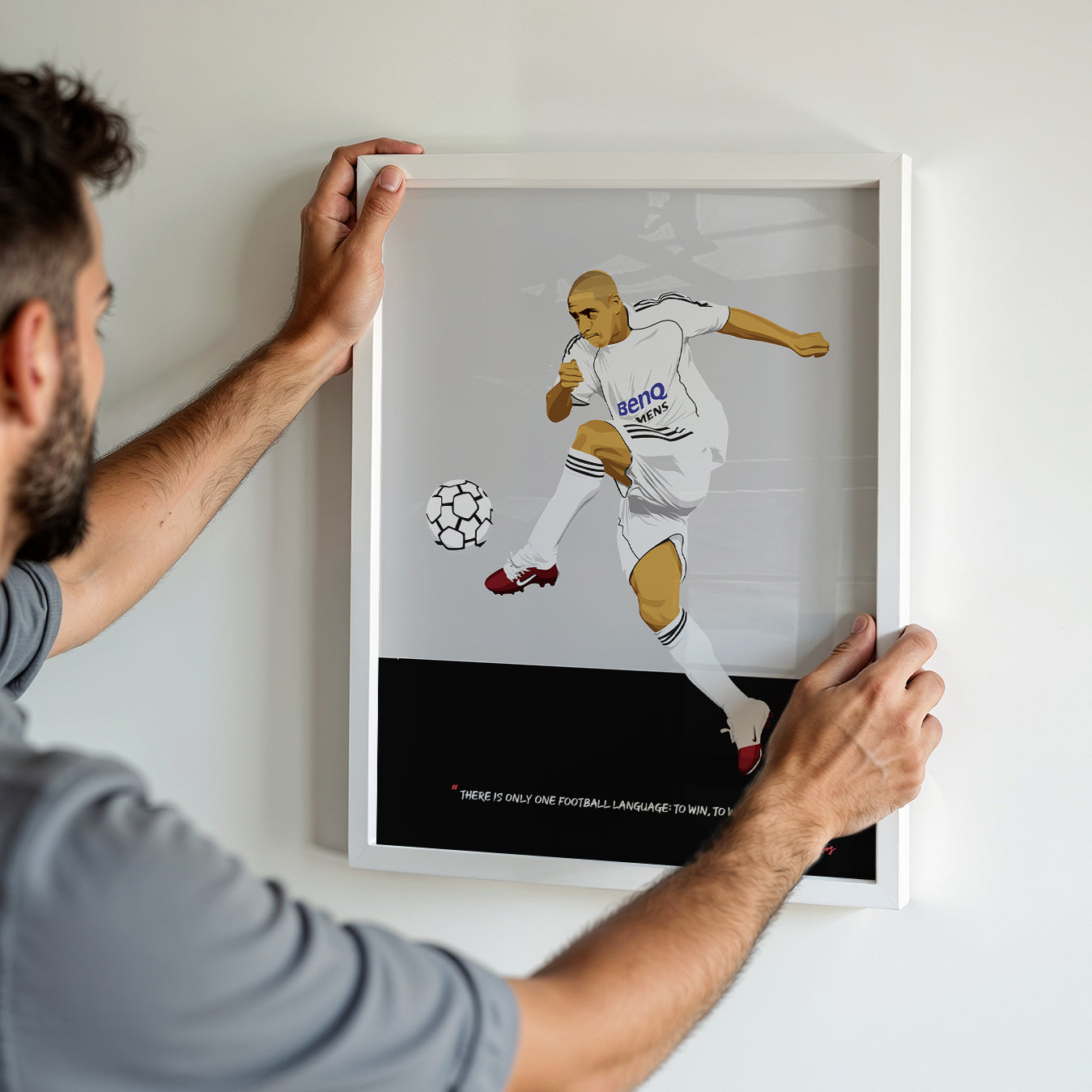 Roberto Carlos Real Madrid Framed Poster