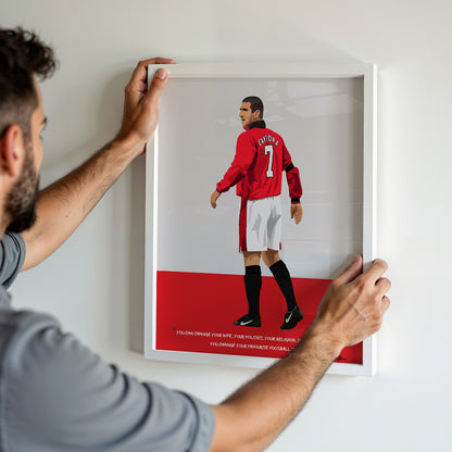 Eric Cantona Manchester United Framed Poster