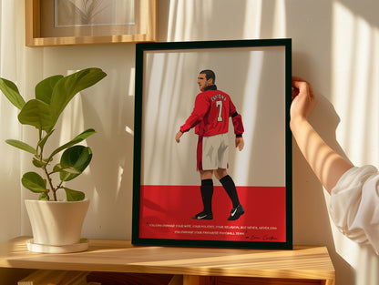 Eric Cantona Manchester United Framed Poster