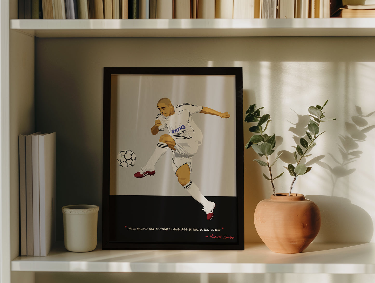 Roberto Carlos Real Madrid Framed Poster