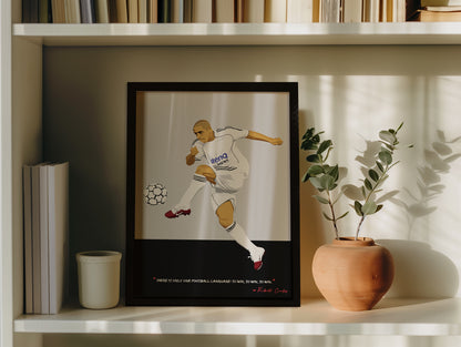 Roberto Carlos Real Madrid Framed Poster