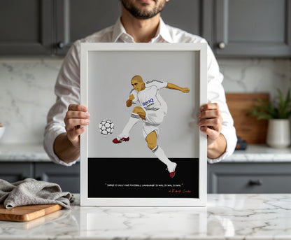 Roberto Carlos Real Madrid Framed Poster