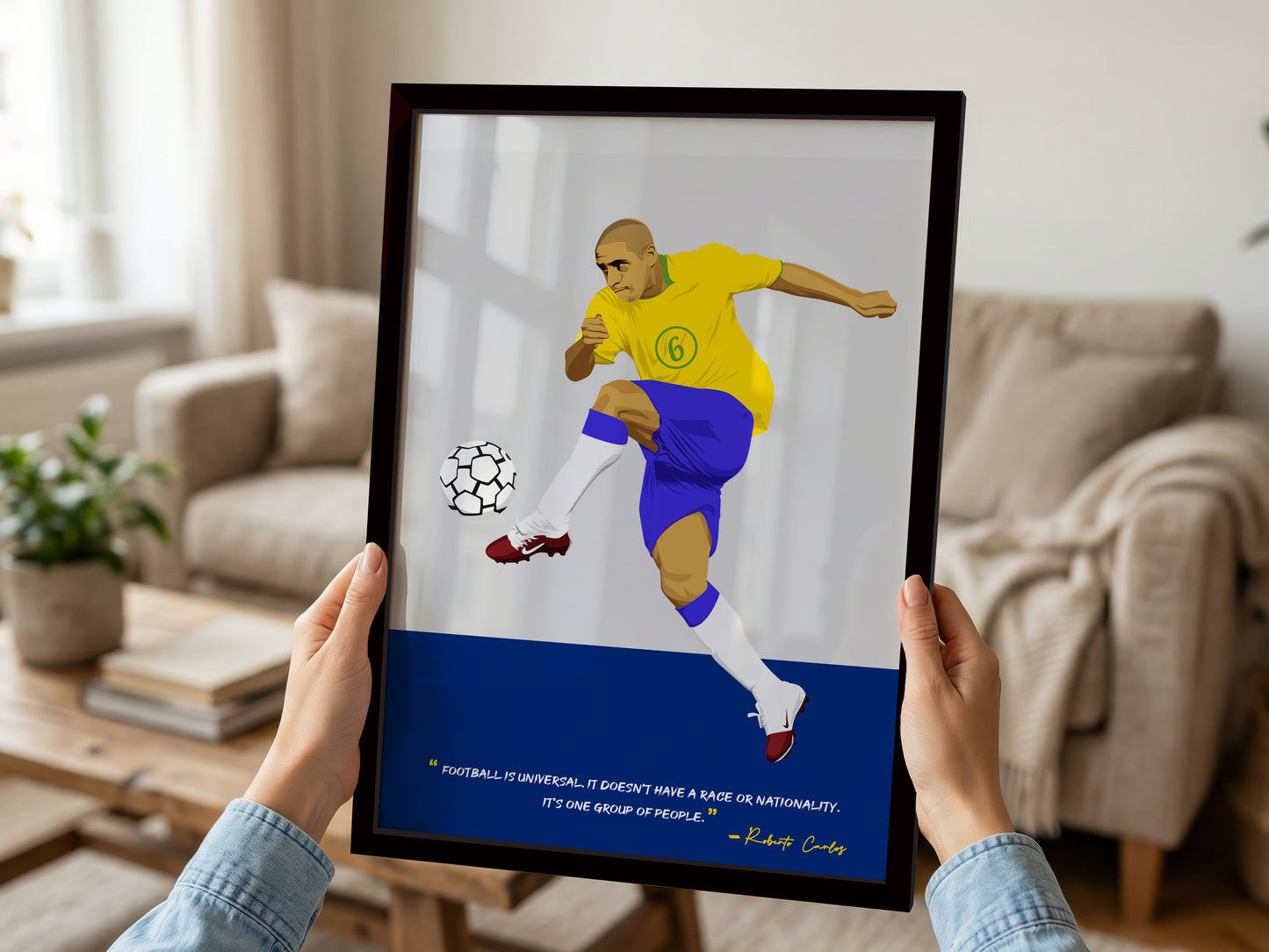 Roberto Carlos Brazil Framed Poster - International Football