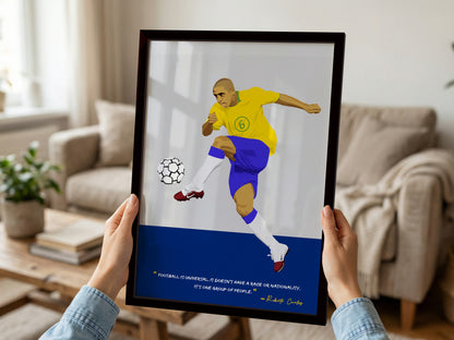 Roberto Carlos Brazil Framed Poster - International Football