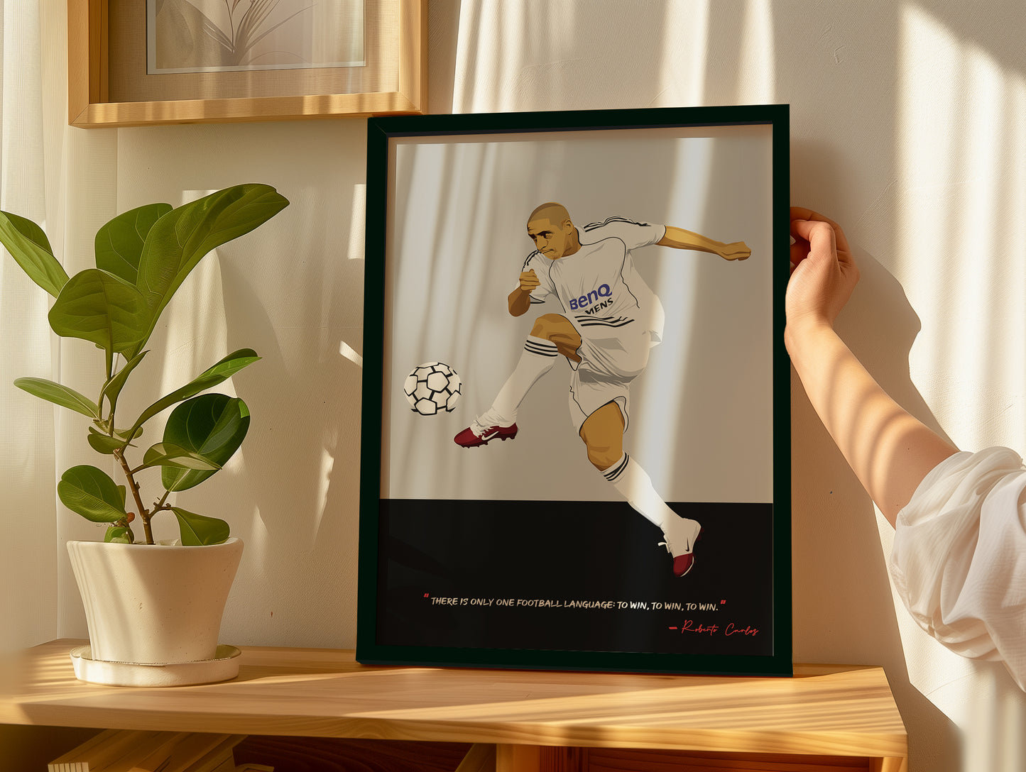 Roberto Carlos Real Madrid Framed Poster