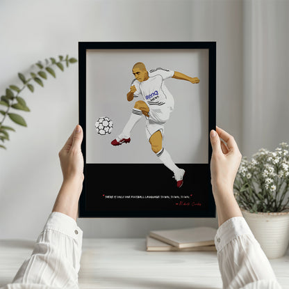 Roberto Carlos Real Madrid Framed Poster