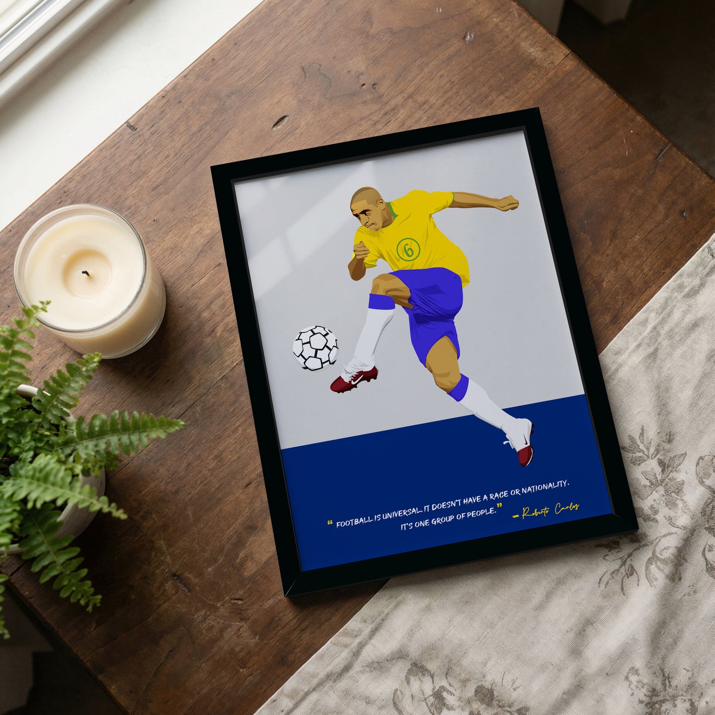Roberto Carlos Brazil Framed Poster - International Football