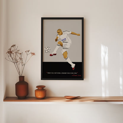 Roberto Carlos Real Madrid Framed Poster
