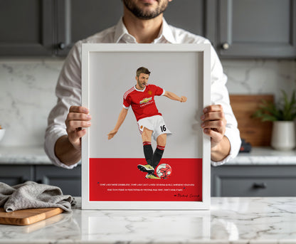 Michael Carrick Manchester United Framed Poster
