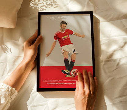 Michael Carrick Manchester United Framed Poster