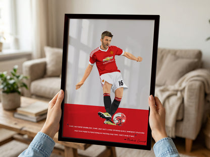 Michael Carrick Manchester United Framed Poster