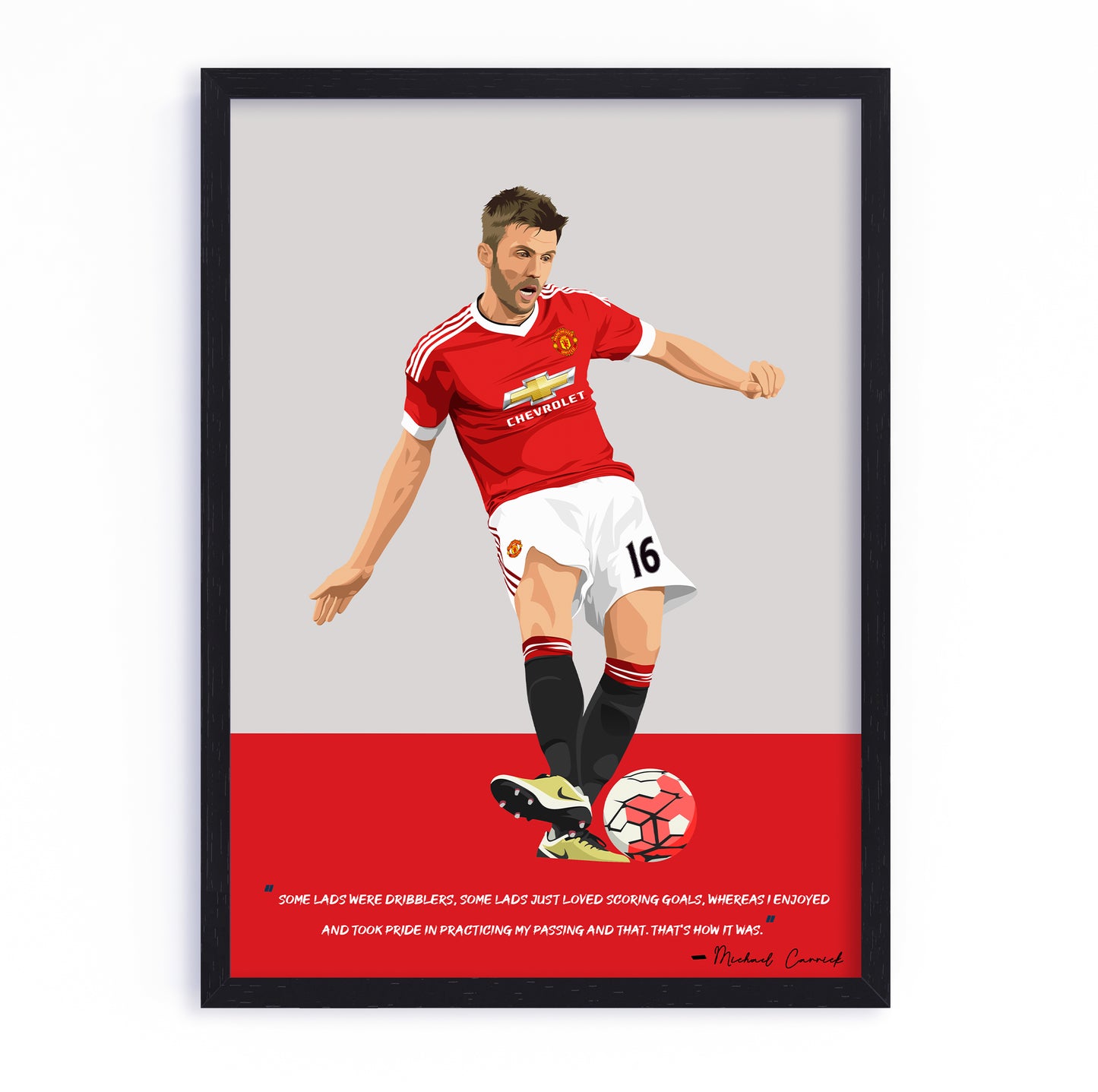 Michael Carrick Manchester United Framed Poster