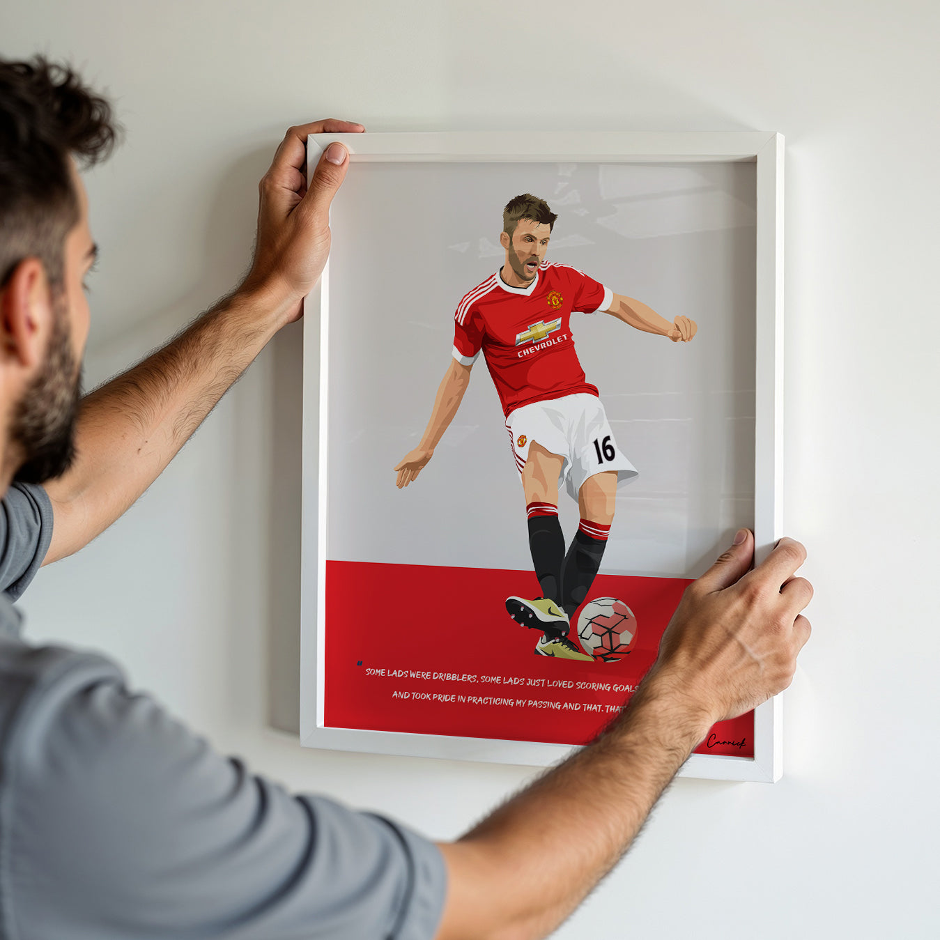 Michael Carrick Manchester United Framed Poster
