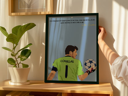 Iker Casillas Real Madrid Framed Poster