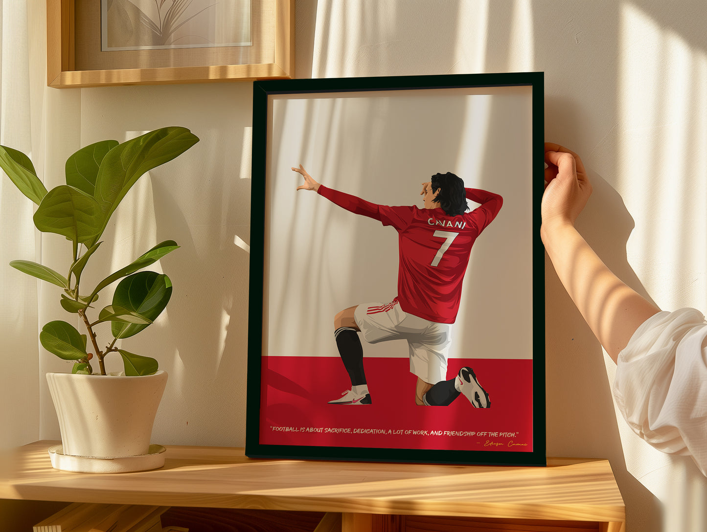 Edinson Cavani Manchester United Framed Poster