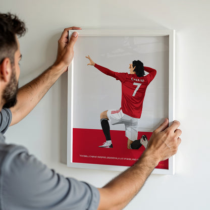 Edinson Cavani Manchester United Framed Poster