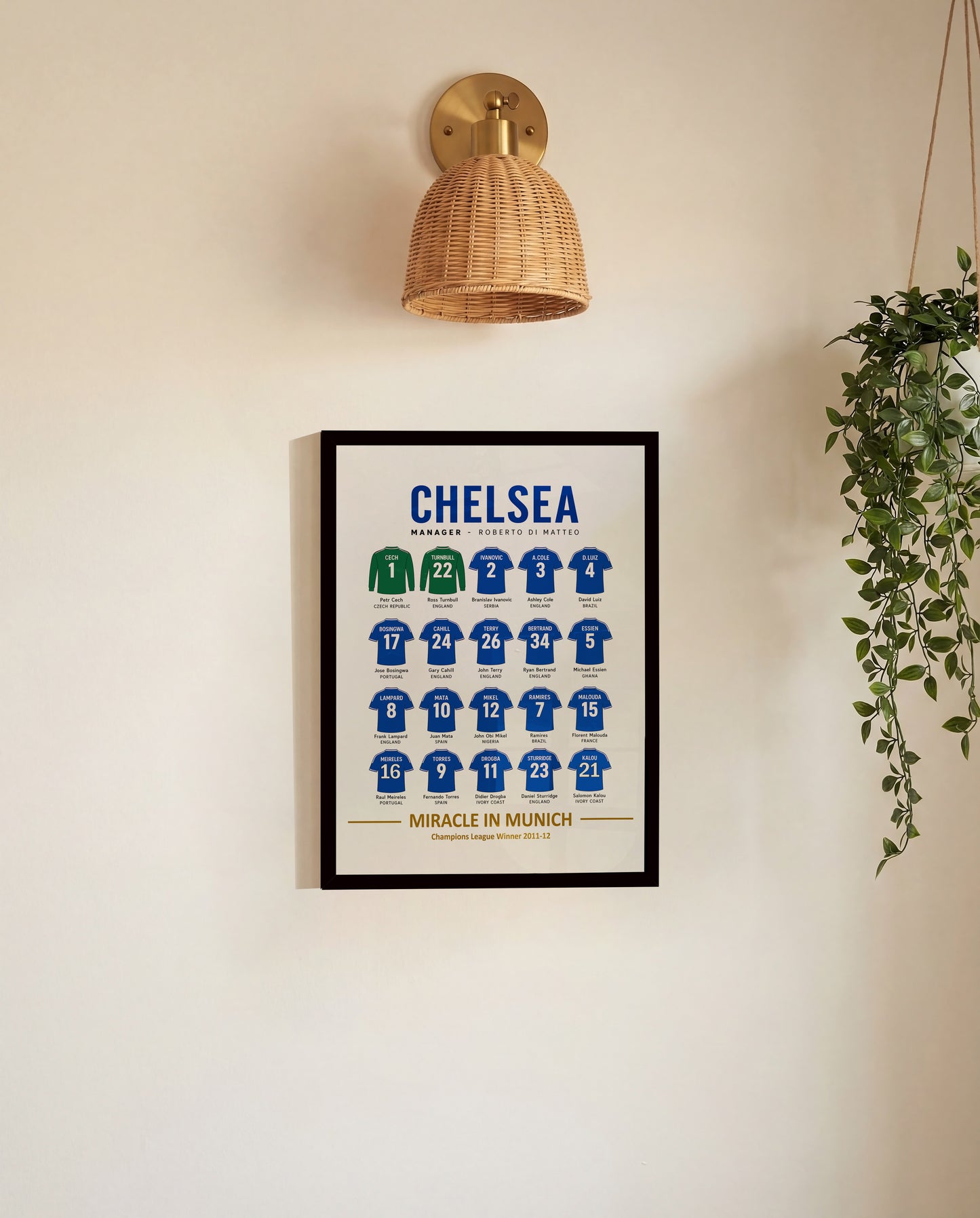Chelsea 2011-12 Squad Framed Poster