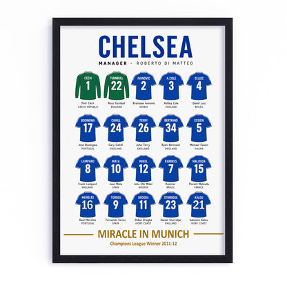 Chelsea 2011-12 Squad Framed Poster