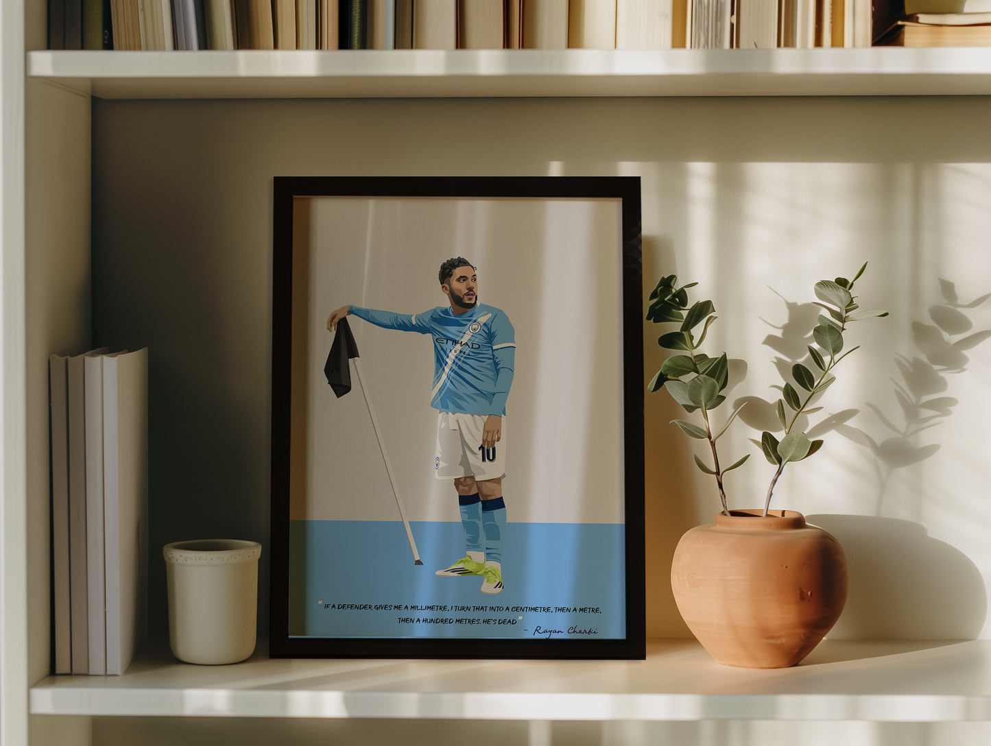 Rayan Cherki Manchester City Framed Poster