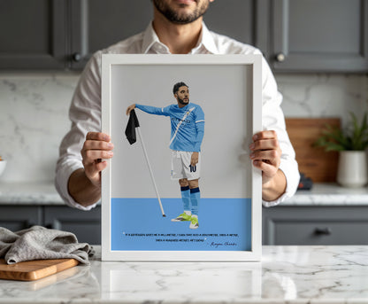 Rayan Cherki Manchester City Framed Poster