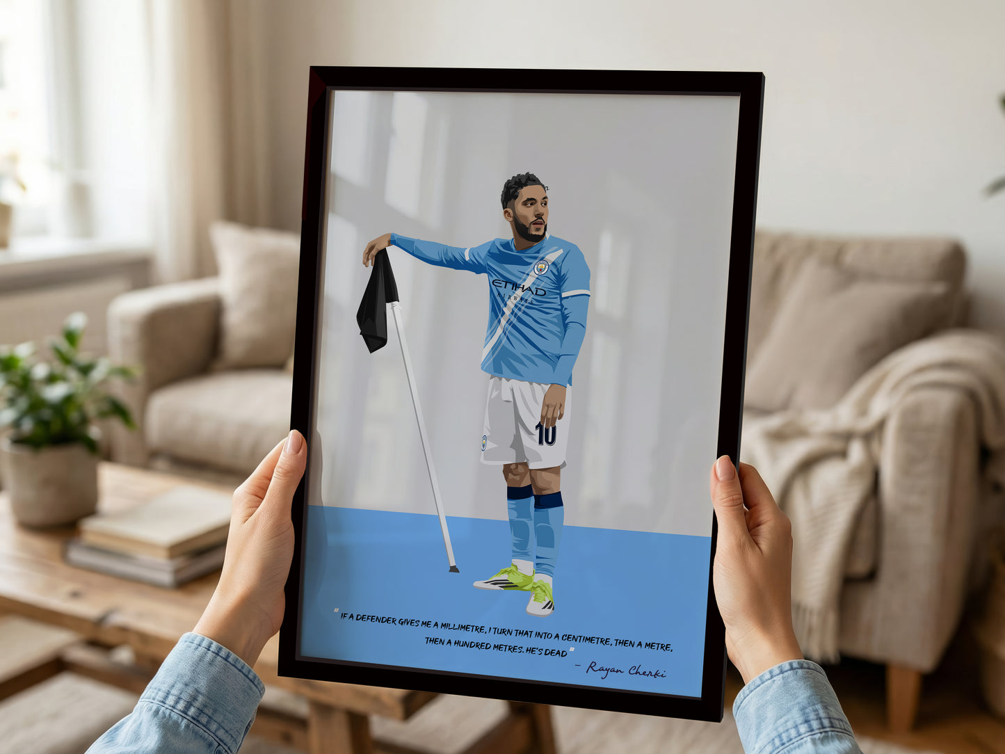 Rayan Cherki Manchester City Framed Poster