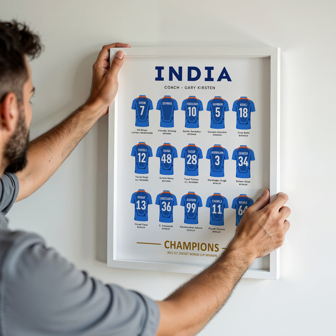 2011 Cricket World Cup Squad Poster