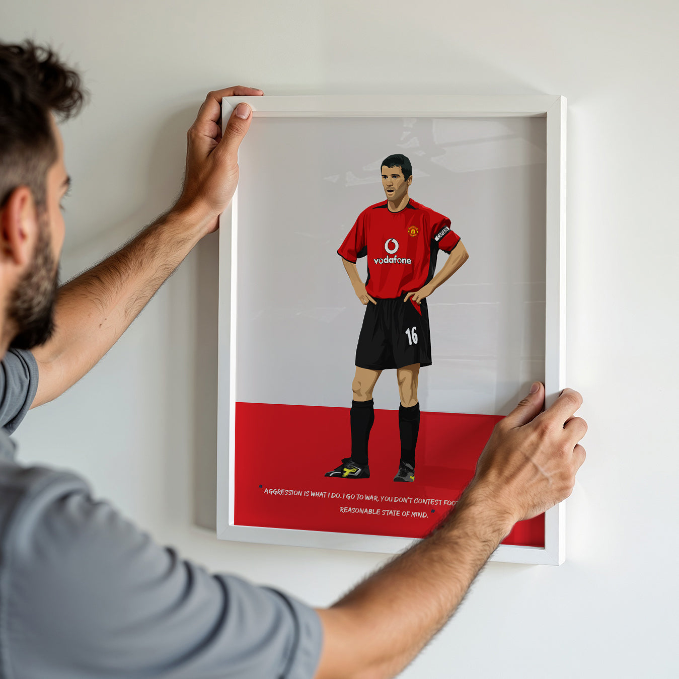Roy Keane Manchester United Framed Poster