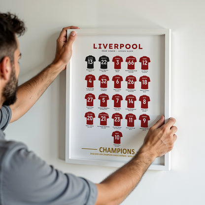 Liverpool FC 2018-19 UCL Squad Poster