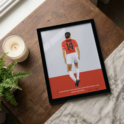 Johan Cruyff Netherlands Framed Poster - International Football