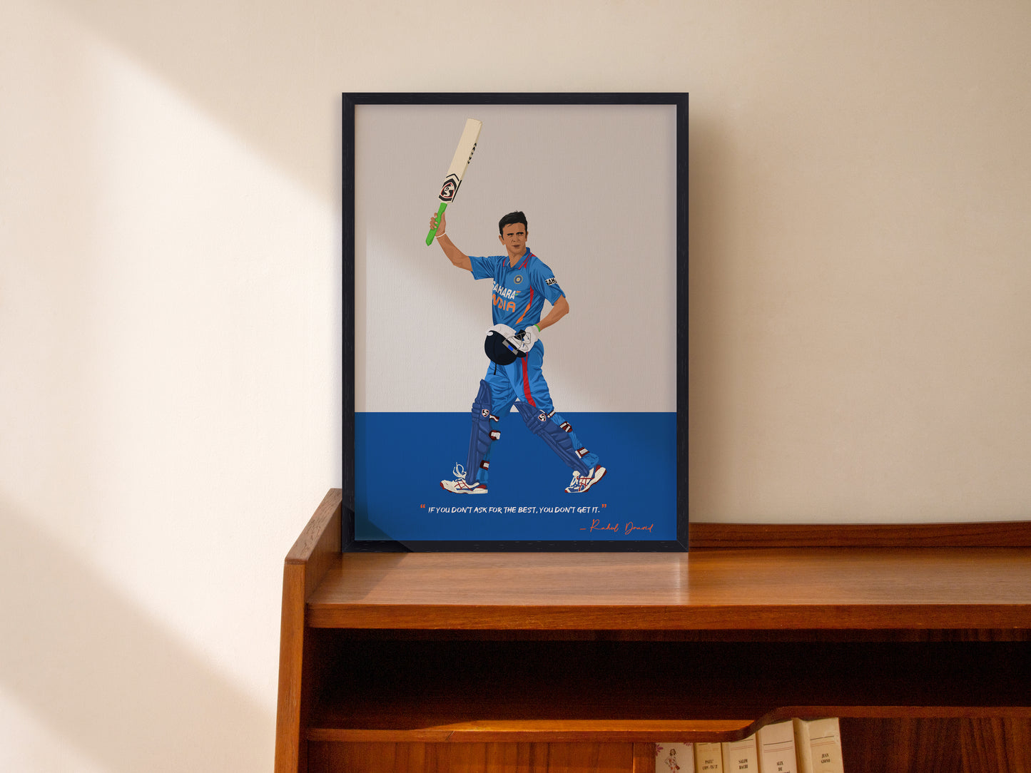 Rahul Dravid Odi Framed Poster