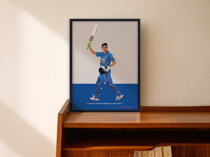 Rahul Dravid Odi Framed Poster
