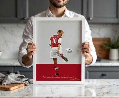 Dennis Bergkamp Arsenal Framed Poster