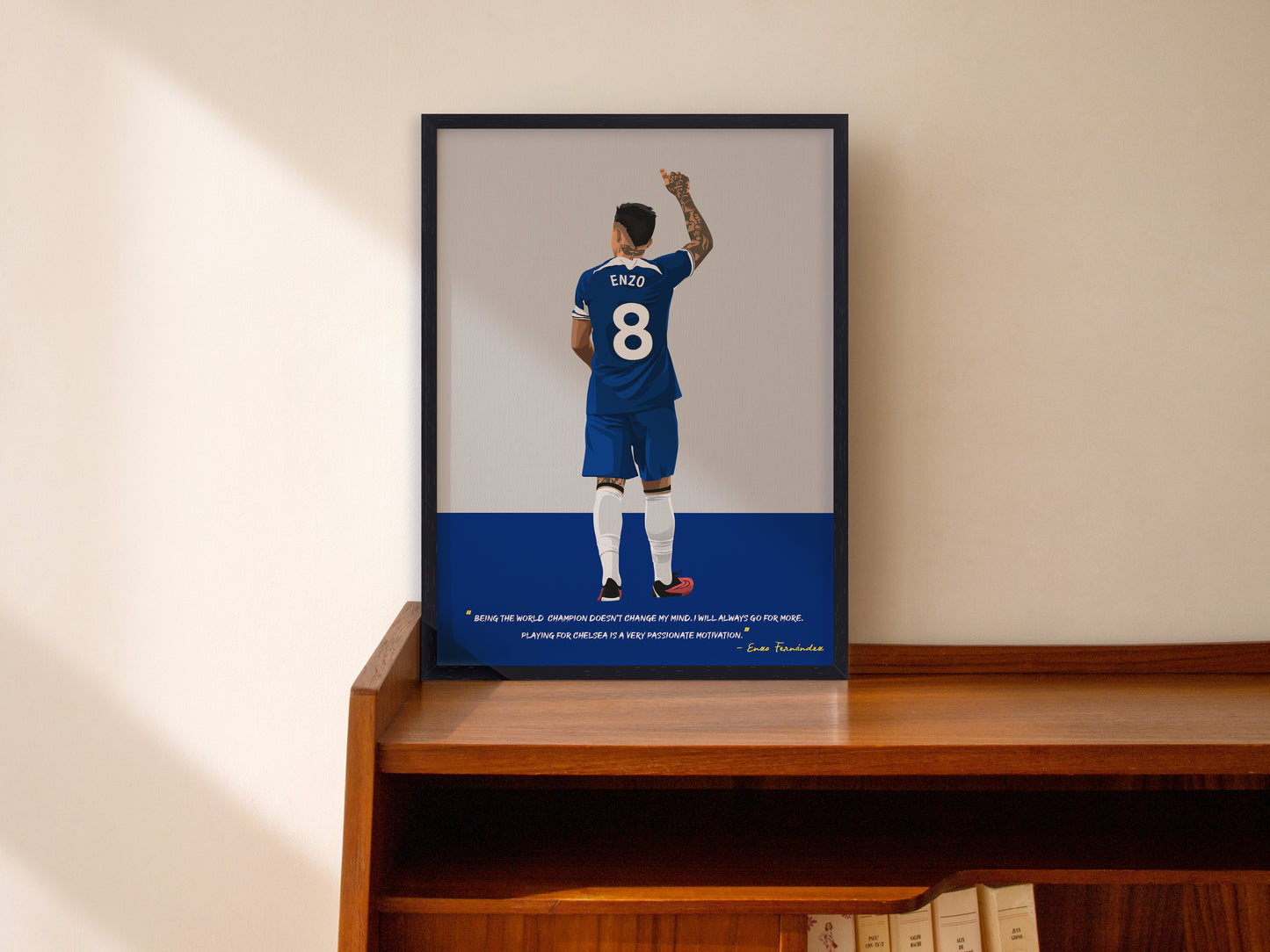 Enzo FernÃ¡ndez Chelsea Framed Poster