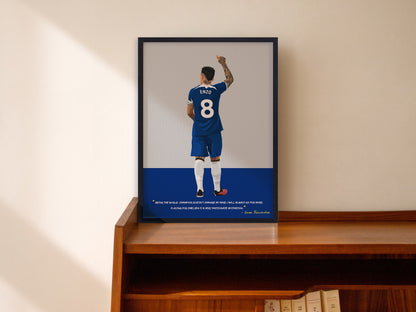 Enzo FernÃ¡ndez Chelsea Framed Poster