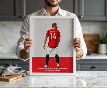 Christian Eriksen Manchester United Framed Poster