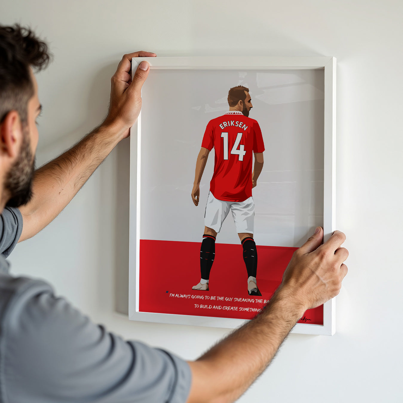 Christian Eriksen Manchester United Framed Poster