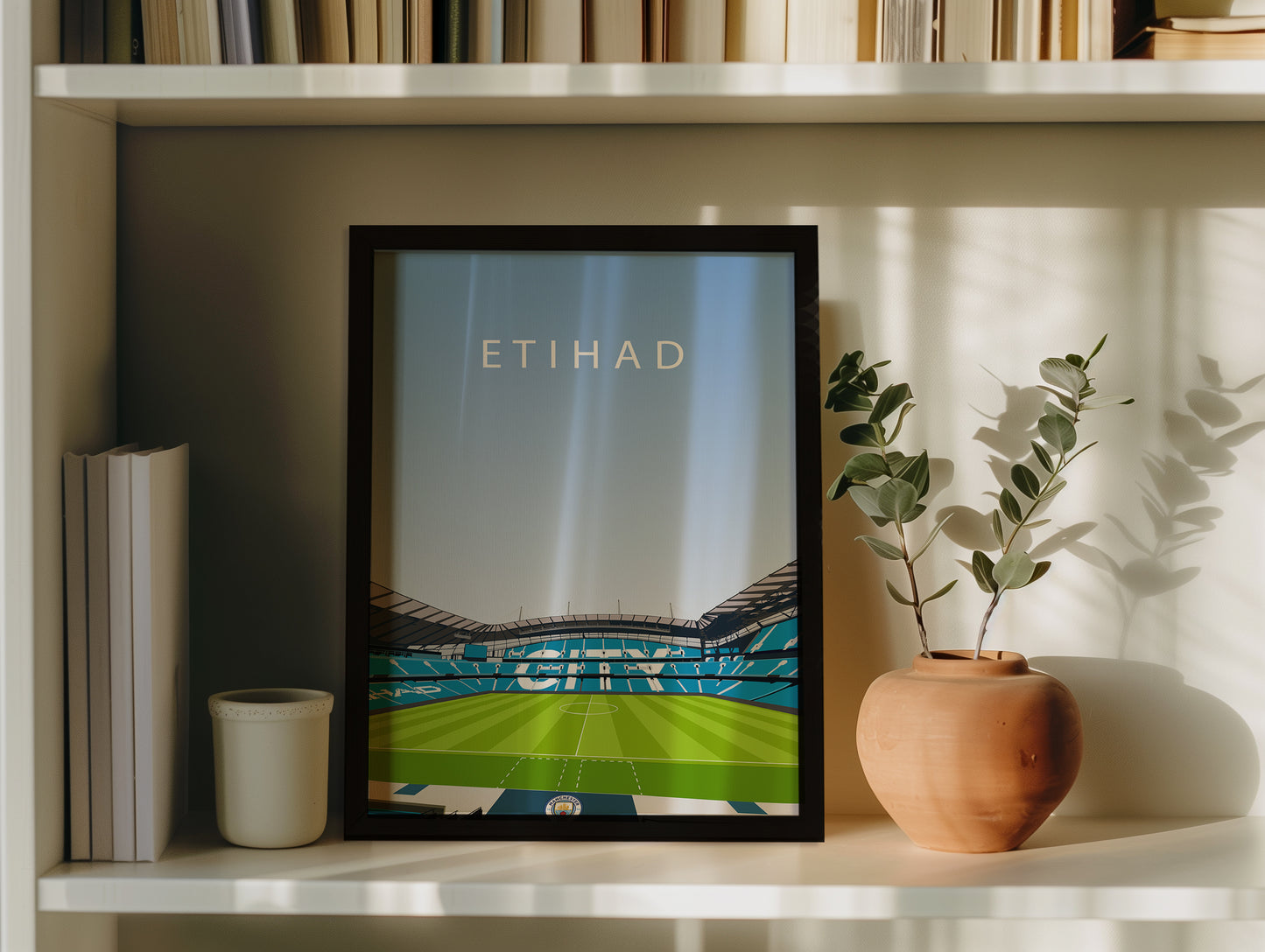 Etihad Stadium Man City Framed Poster