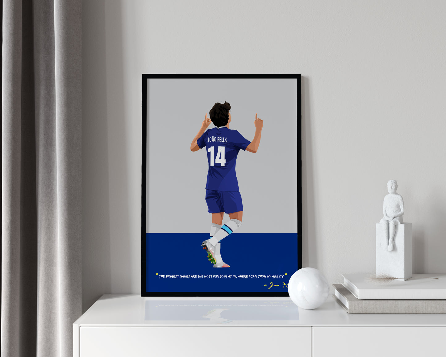 Joao Felix Chelsea Framed Poster