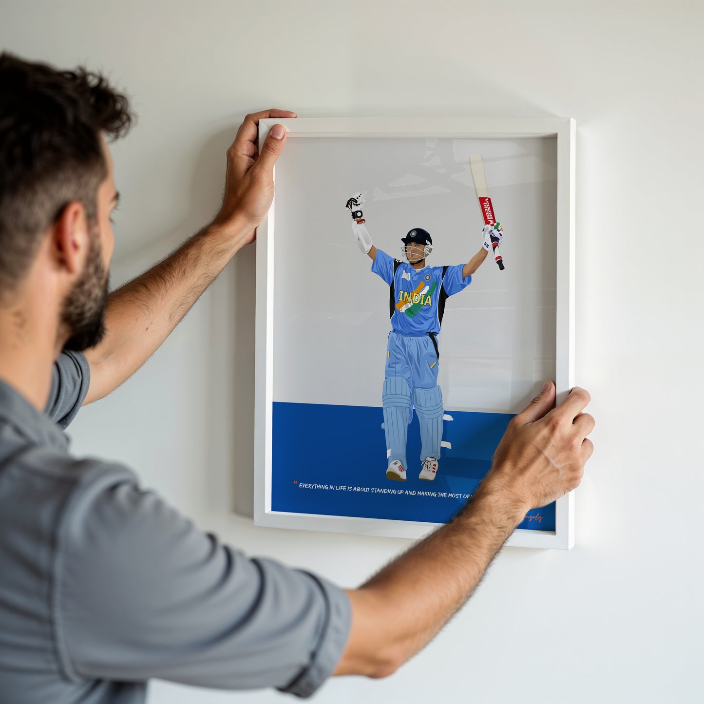 Sourav Ganguly Framed Poster