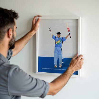Sourav Ganguly Framed Poster