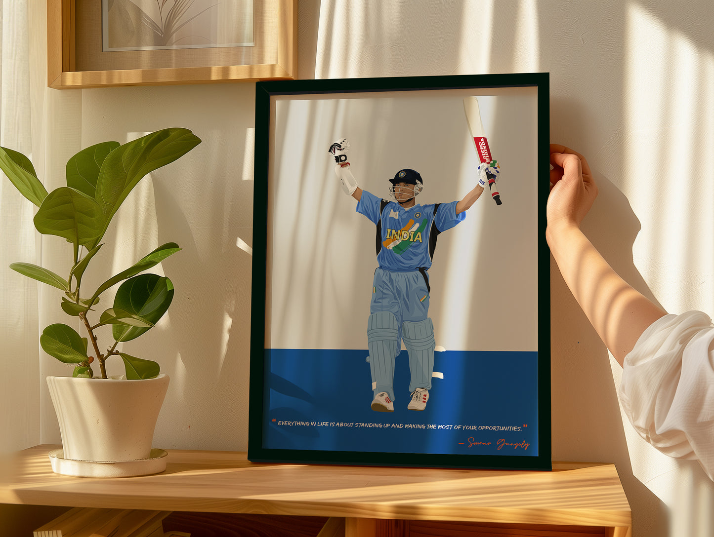 Sourav Ganguly Framed Poster