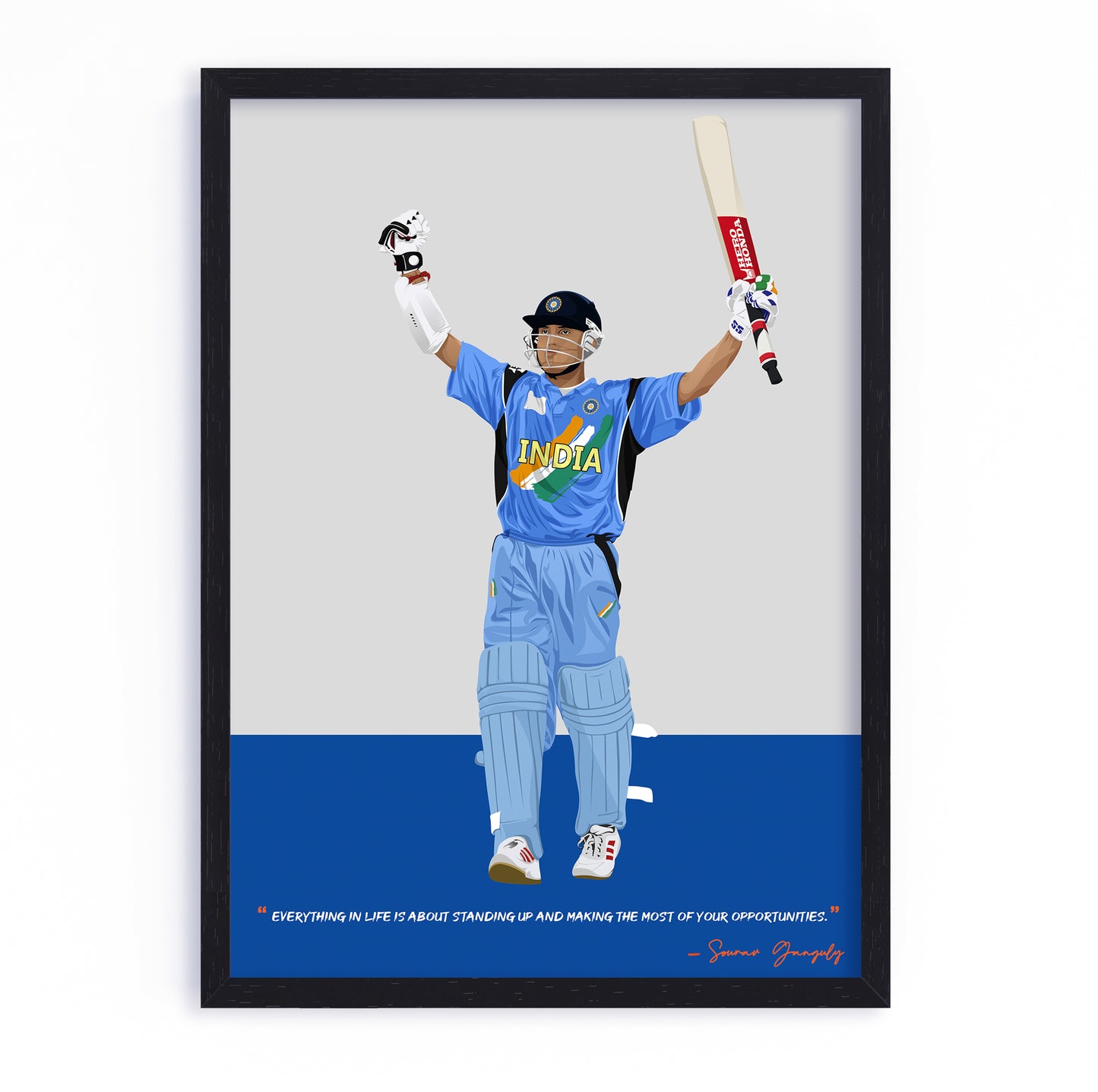 Sourav Ganguly Framed Poster
