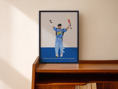 Sourav Ganguly Framed Poster
