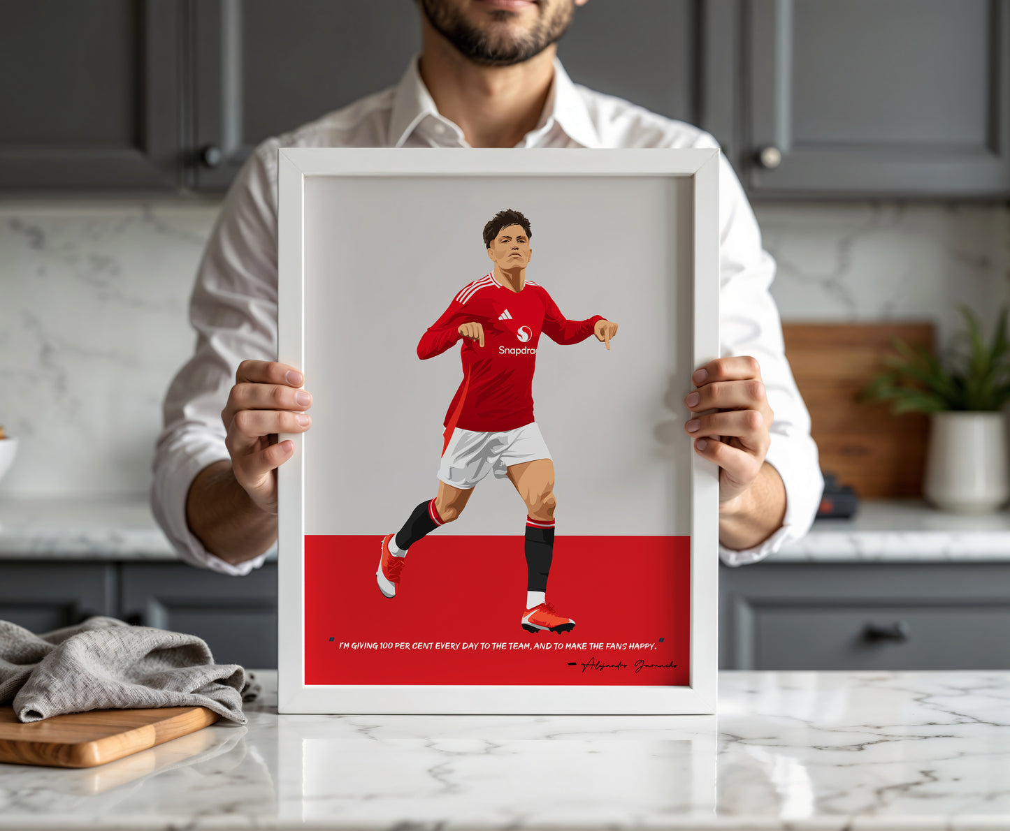 Alejandro Garnacho Manchester United Framed Poster