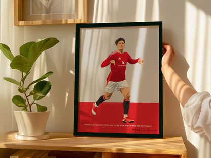 Alejandro Garnacho Manchester United Framed Poster