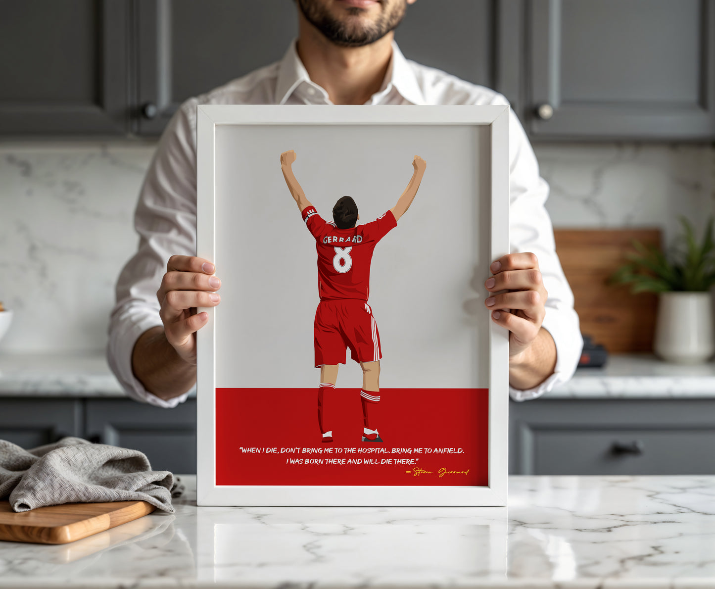 Steven Gerrard Liverpool Framed Poster