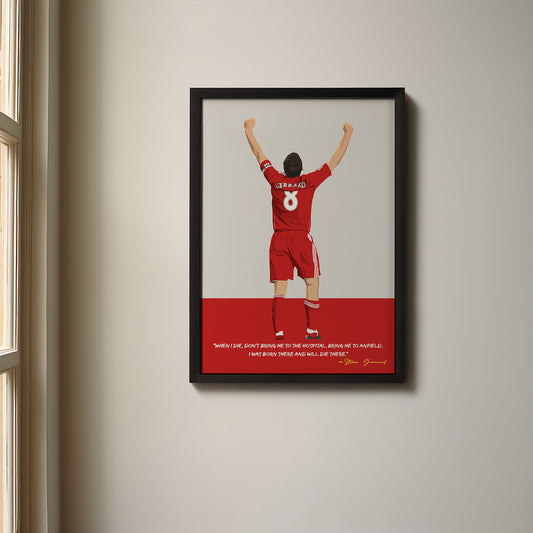 Steven Gerrard Liverpool Framed Poster